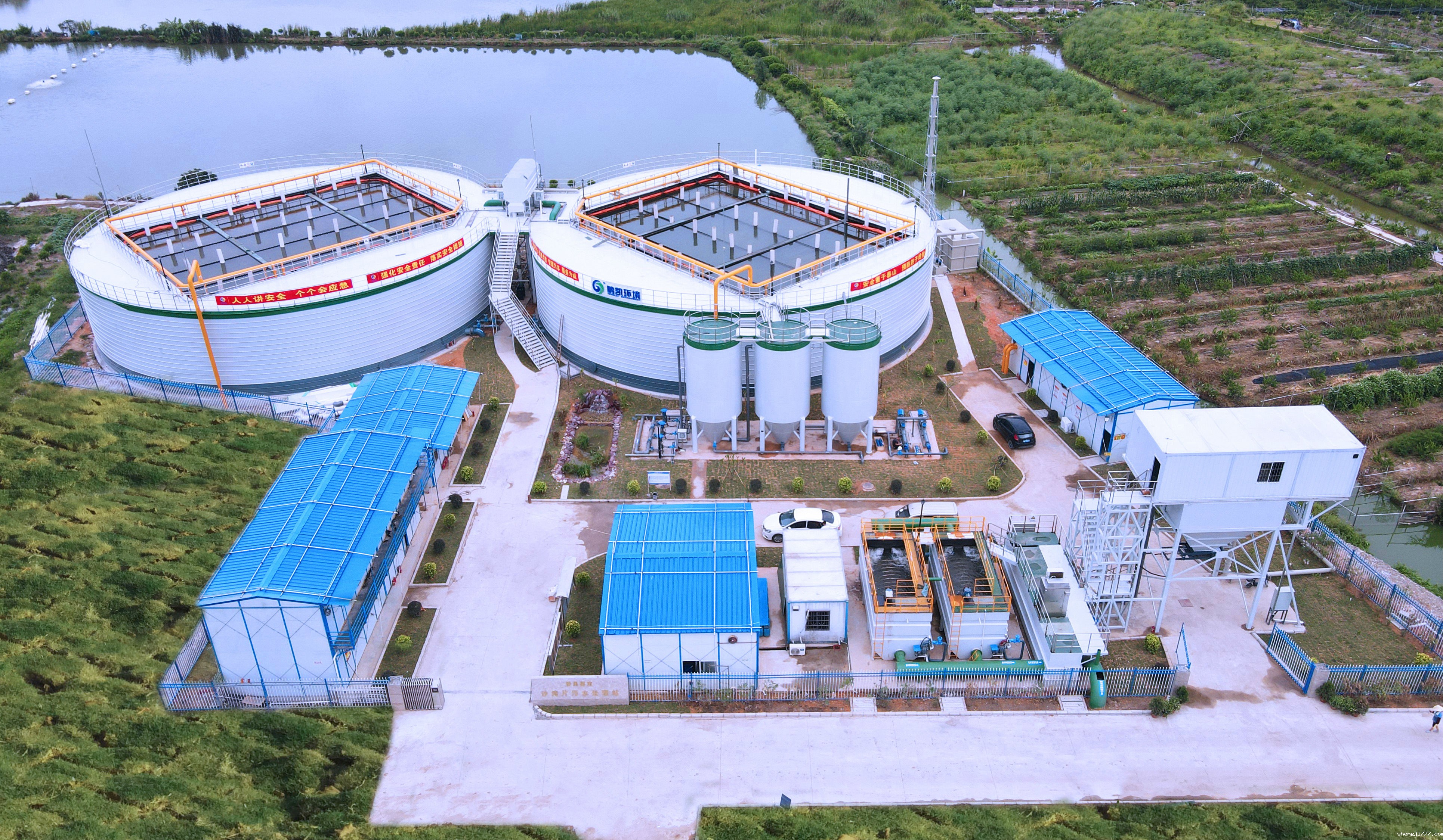 桥南-沙湾片装配式污水处理厂项目(20000吨/天)航拍图